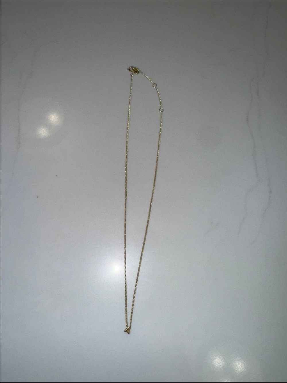 Gorjana letter A gold necklace - Picture 3 of 5